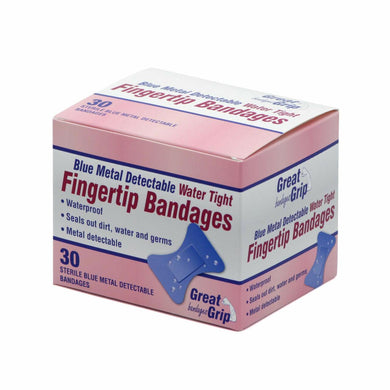 Bandage Blue Metal detectable Fingertip