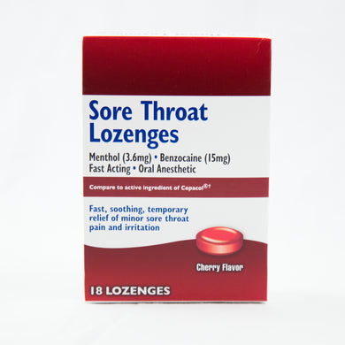 Sore Throat Lozenges 18-Count