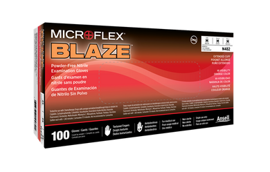 Glove Blaze High Visibility Nitrile Exam Glove with Extended Cuff